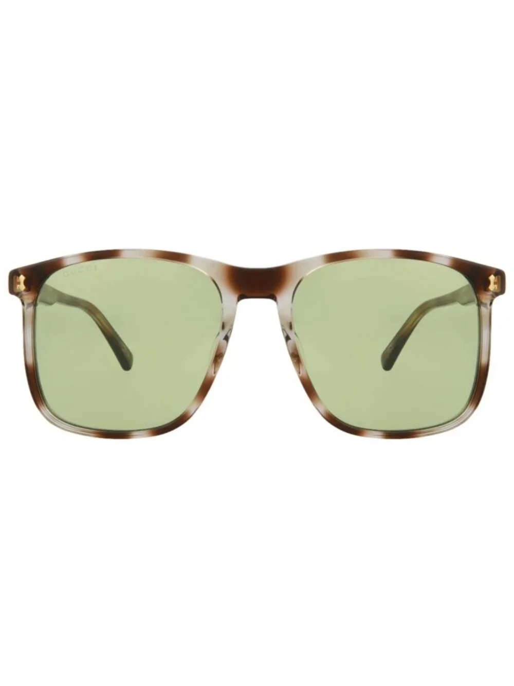 New Gucci Women's Sunglasses Square Rectangle Acetate Frame Mens Havana Havana
